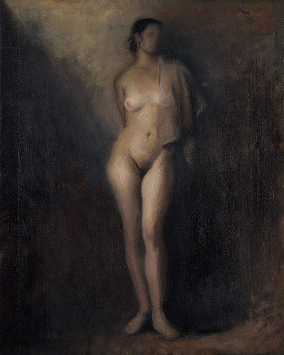 Painting of a woman's body by Hjalmar Hagelstam